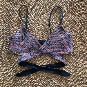 L*Space Chloe Reversible Wrap Bikini Top